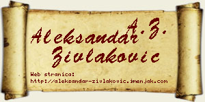 Aleksandar Zivlaković vizit kartica